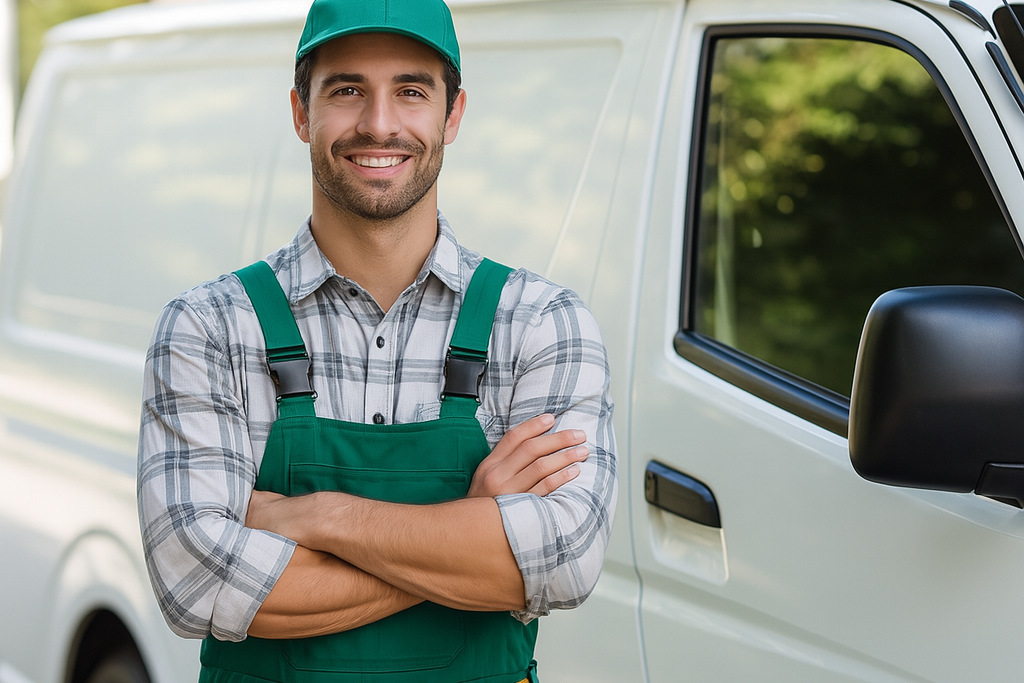 Locksmith Of Kirkland – Expert Mobile Locksmith Technician at Work Locksmith Of Kirkland technician in green uniform repairing a door lock