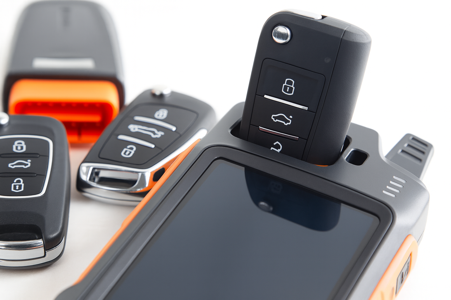 Car Key Fob Programming Services – Locksmith Of Kirkland Automotive Locksmith Locksmith Of Kirkland technician programming a car key fob for a client in Kirkland WA