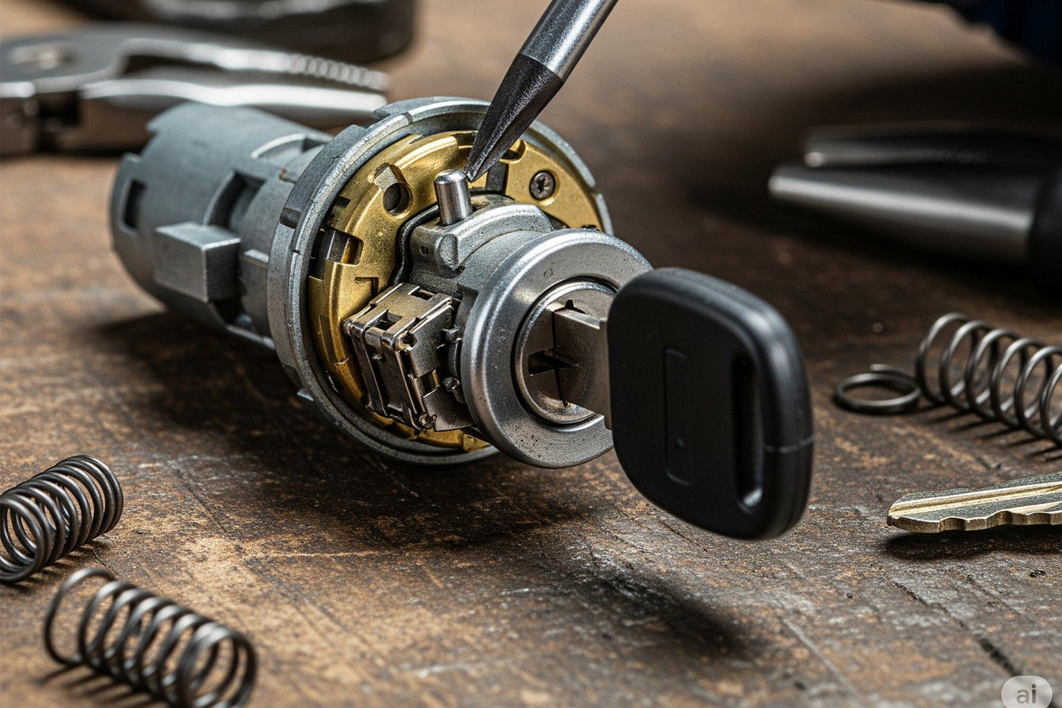 Stuck Ignition Repair & Key Extraction – Locksmith Of Kirkland Locksmith Of Kirkland technician repairing a stuck car ignition in Kirkland WA